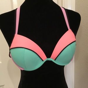 Xhilaration halter block bikini top & bottoms